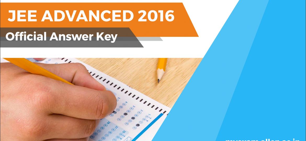 JEE Advanced 2016 answer Key
