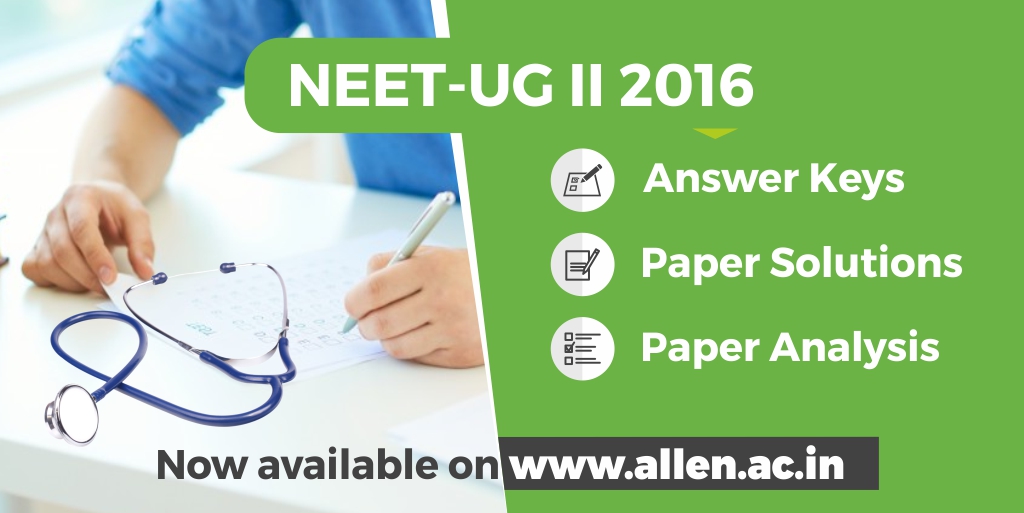 NEET UG 2016 Answer Key