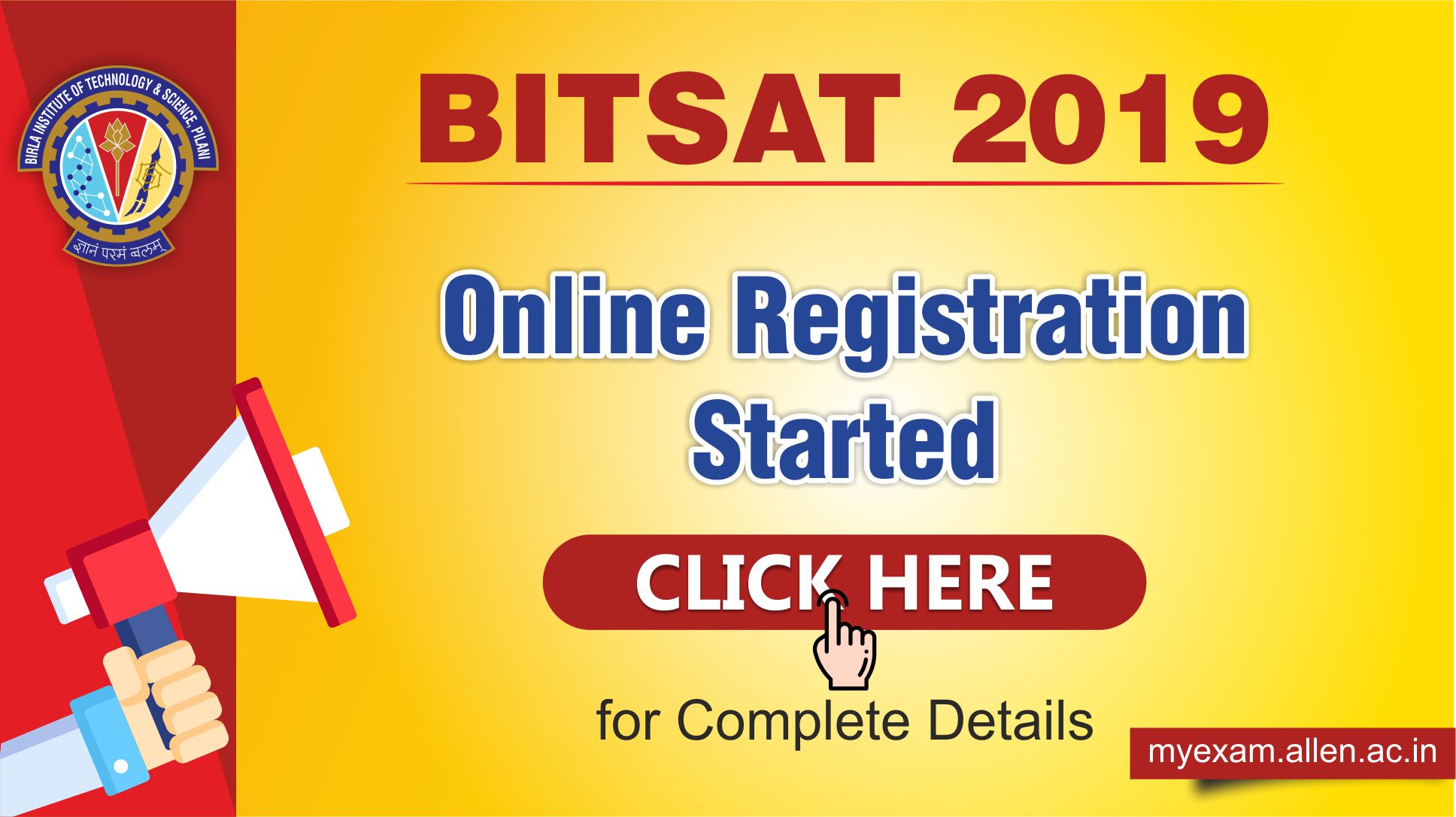 BITSAT 2019 Online Registration Started