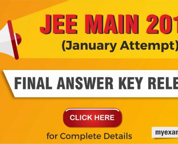 JEE Main 2019 FINAL ANSWER KEY RELEASED