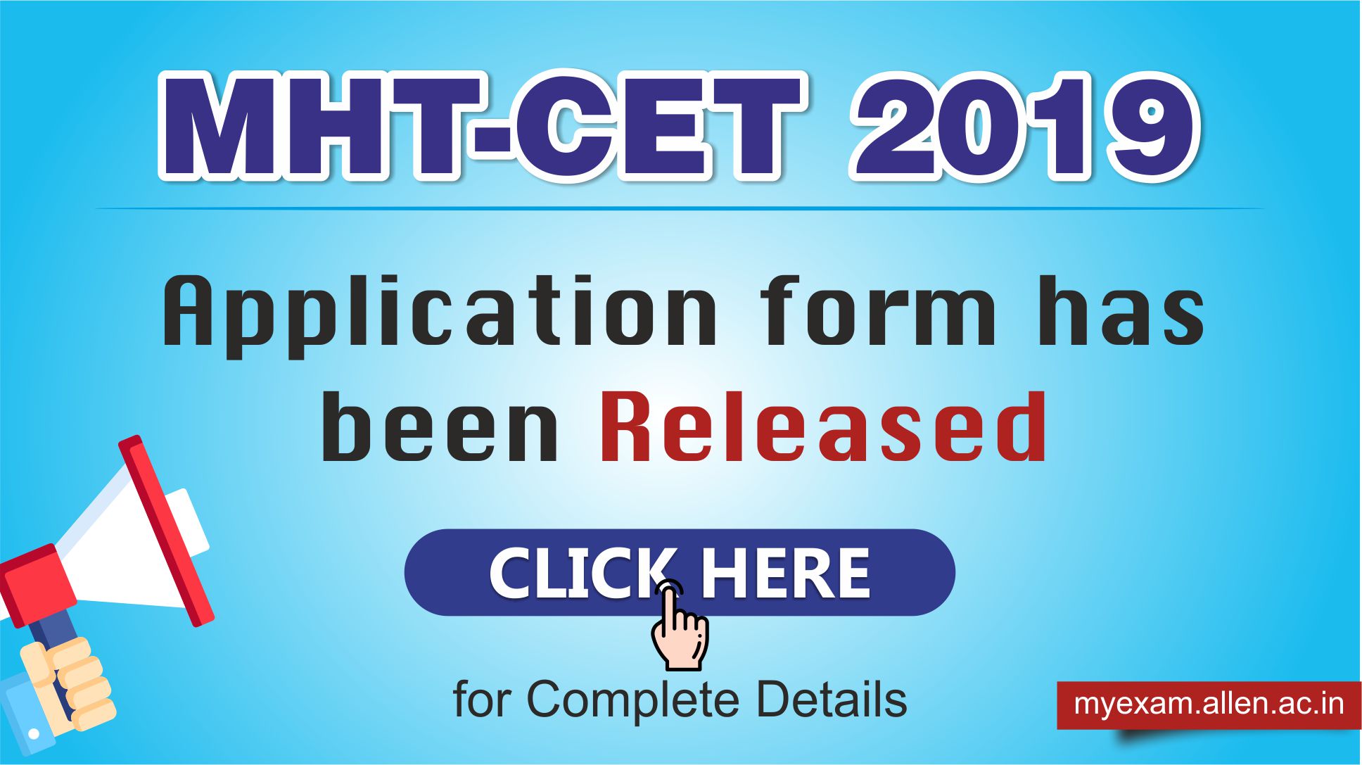 MHT CET 2019 application form released