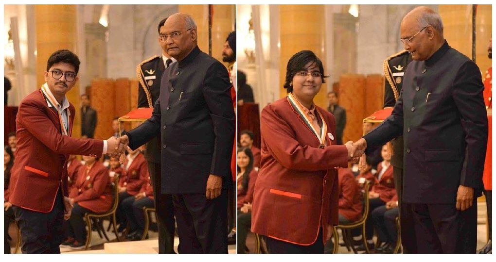 National Child Award presented to ALLEN Students by Hon President Ramnath Kovind