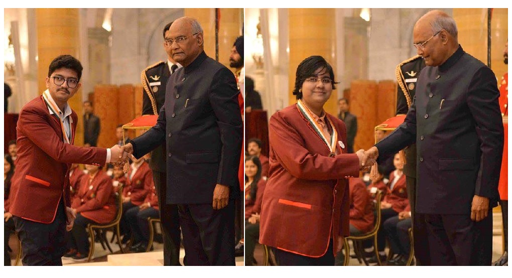 National Child Award presented to ALLEN Students by Hon President Ramnath Kovind