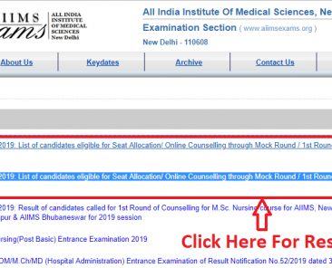 AIIMS Result Declared