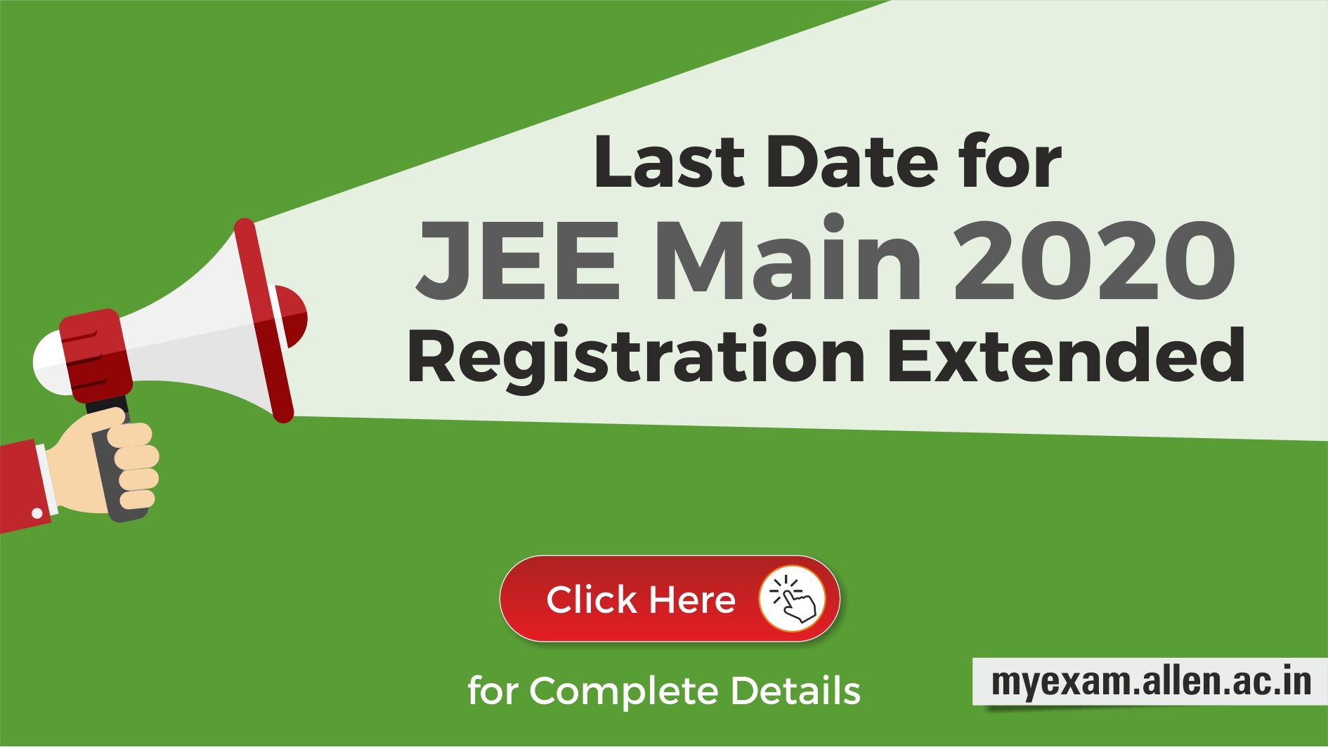 JEE Main 2020 Registration Date extended
