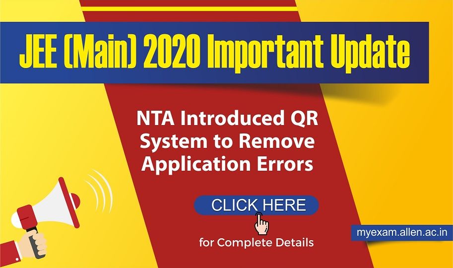 JEE Main 2020  Important Update