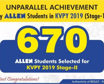 kvpy 2019 result allen