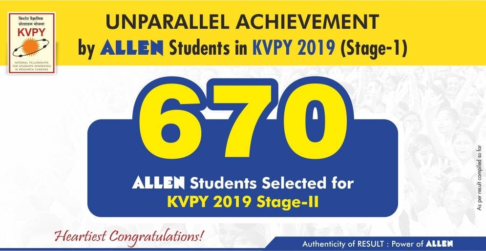 kvpy 2019 result allen