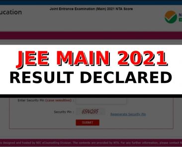 JEE Main 2021 Result update