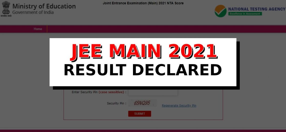 JEE Main 2021 Result update