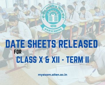 ALLEN-CBSE released class 10 and 12 Term-II Date Sheet_01