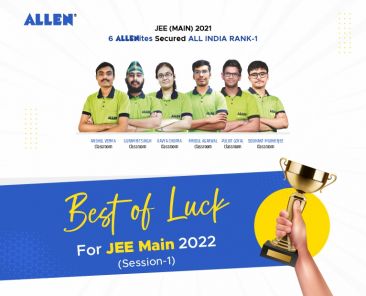 ALLEN Good Luck & Best Wishes to all JEE MAIN Aspirants