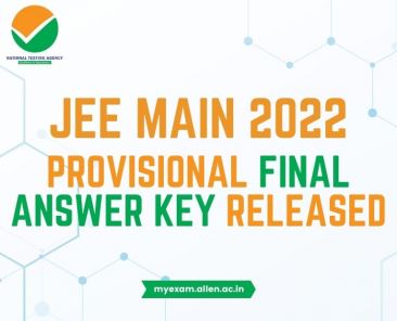 JEE Main 2022 Provisional Final Answer Key Released