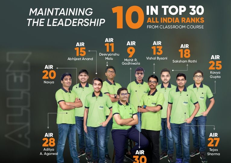ALLEN - 10 in Top 30 ALL India Rank