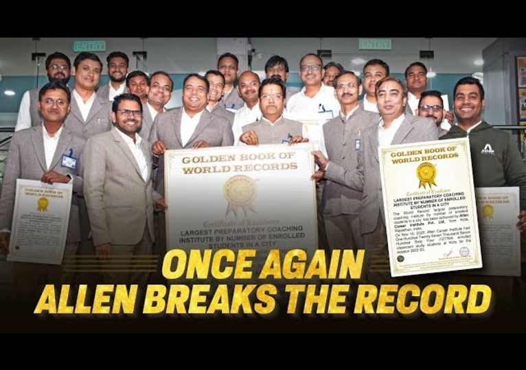 ALLEN breaks the Golden Book of World Records