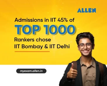 Admissions in IIT--45% of Top 1000 Rankers chose IIT Bombay & IIT Delhi