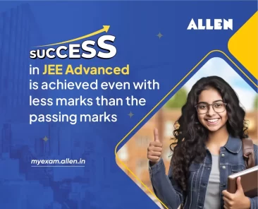 In JEE Advanced, success is achieved even with less marks than the passing marks
