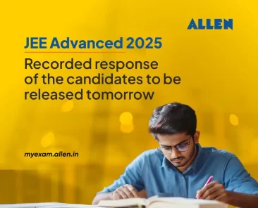 JEE Advanced 2025-Recorded Response of the candidates to be released tomorrow
