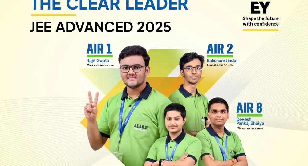 JEE Advanced 2025 Result-Along with AIR-1 Rajit, 4 students of Allen Kota in top 10