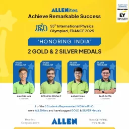 Allen students won 2 Gold & 2 Silver Medals in IPhO at France