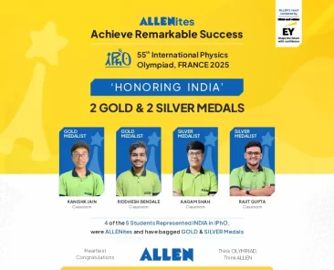 Allen students won 2 Gold & 2 Silver Medals in IPhO at France