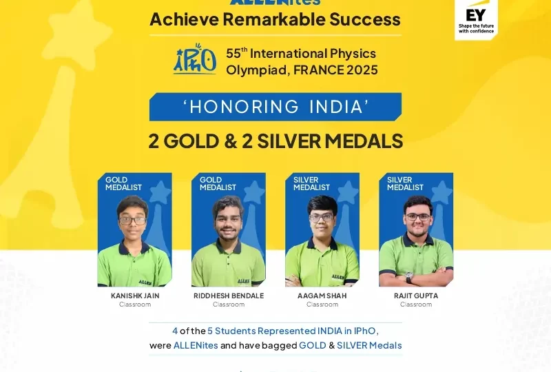 Allen students won 2 Gold & 2 Silver Medals in IPhO at France