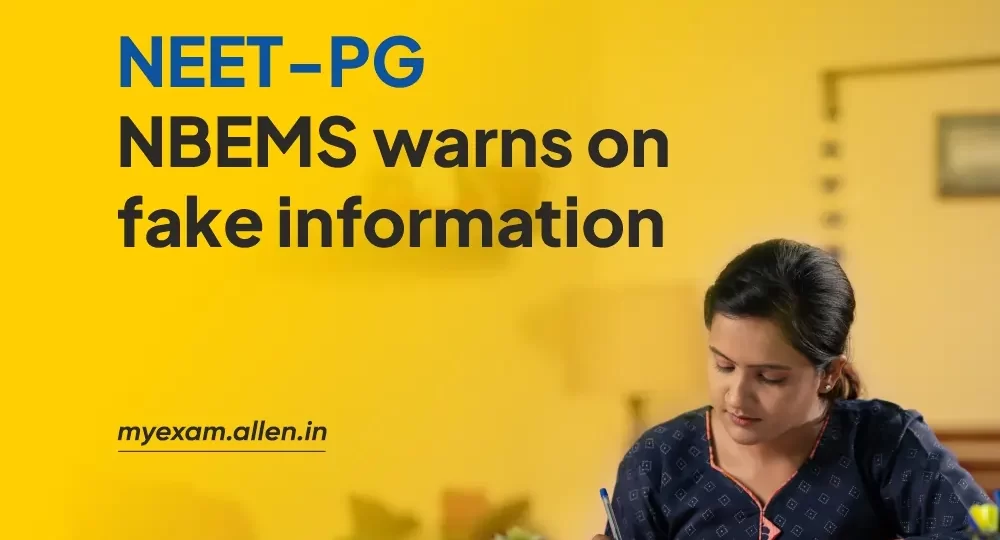 NEET PG-NBEMS warns on fake information