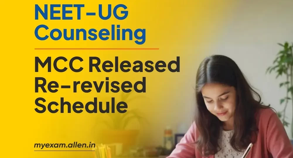NEET UG Counseling MCC released Re-revised schedule