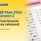 JEE Main 2026 Session 2 Final Answer Key Released