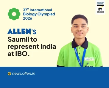 Allen's Saumil to represent India at IBO.