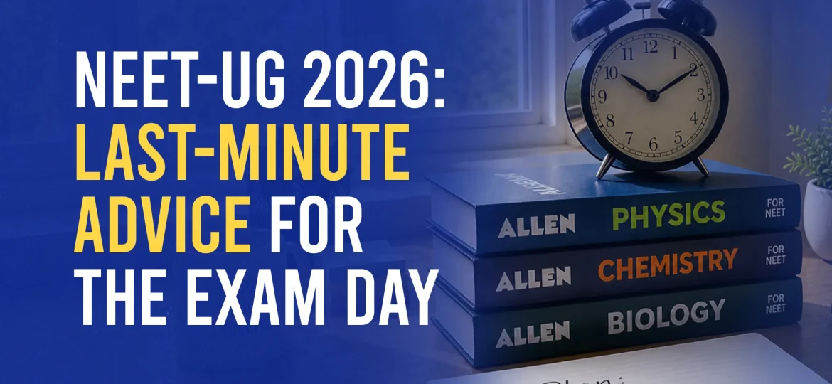 NEET-UG 2026 Last Minute Advice for the Exam Day!