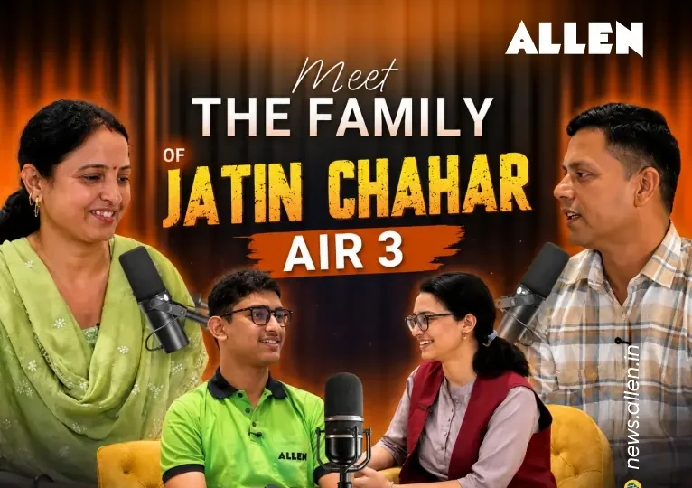 Meet JEE Advanced AIR-3 Jatin Chahar & his family