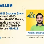 NEET 26' Success Story: Missed MBBS despite 600 Marks, made comeback after Six Years to Secure AIR 422