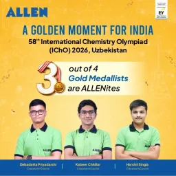 ALLEN students win 3 out of 4 gold medals at the IChO, India ranks 1st.