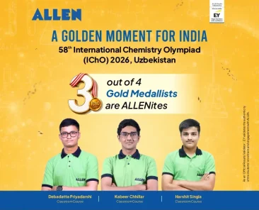 ALLEN students win 3 out of 4 gold medals at the IChO, India ranks 1st.