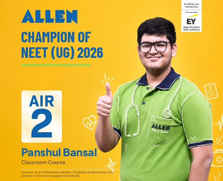 NEET-UG 2026 Re-exam – Allen’s Panshul Bansal is AIR-2