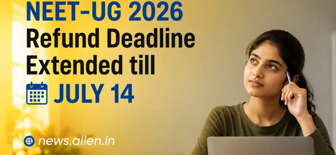 NEET UG 2026 Refund Deadline Extended till July 14