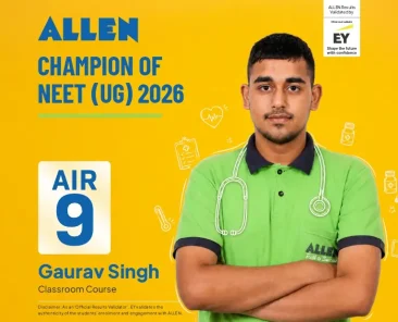 Re-NEET 2026 Result AIR-9 Gaurav Singh Success Story ALLEN News
